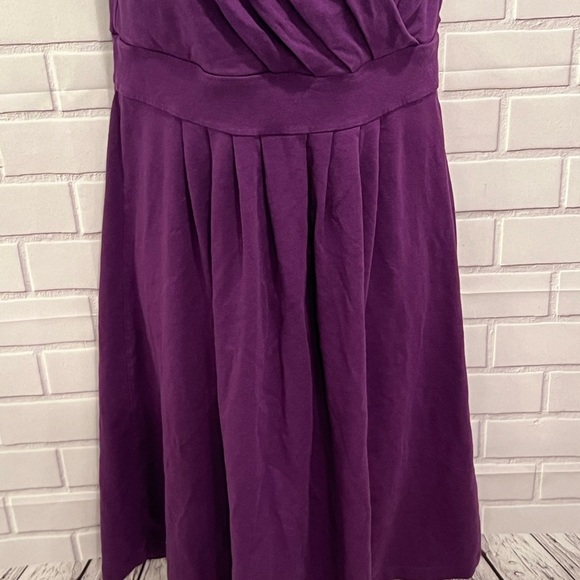 LANDS END purple v-neck long dress/size S - Picture 2 of 8